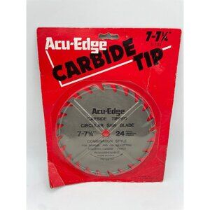Acu-Edge 7-7 1/4 Carbide Tipped Plywood Circular Table Saw Blade 5/8" Round New